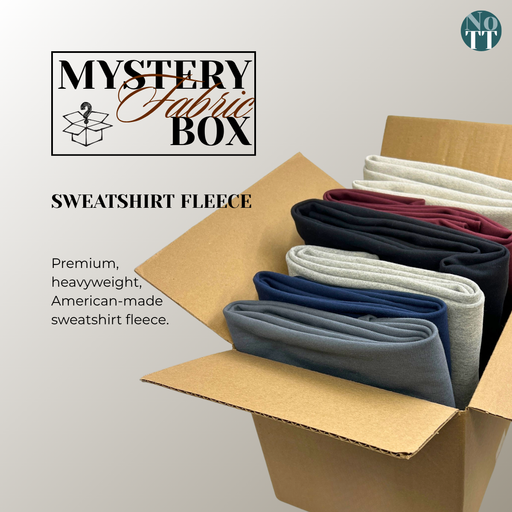 Sample assortment of fleeces that might be received in a mystery fabric box