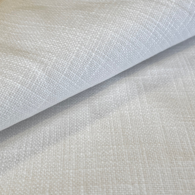 White Slubbed Upholstery Canvas - 1-Yard Roll End