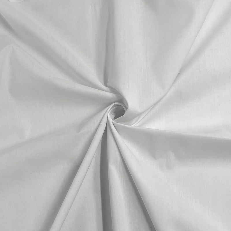 White Broadcloth - Polyester/Cotton Easycare Blend, 58" Wide - 8168 #U62
