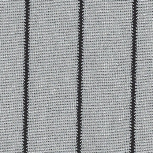 Grey/Navy #S86 Team Spirit Baseball Stripe Knit Fabric - SKU 2564A