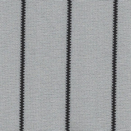 Grey/Navy #S86 Team Spirit Baseball Stripe Knit Fabric - SKU 2564A