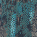 Skin Brown/Teal Stretch Spandex Heavy Cotton Print Woven Fabric - SKU 4057