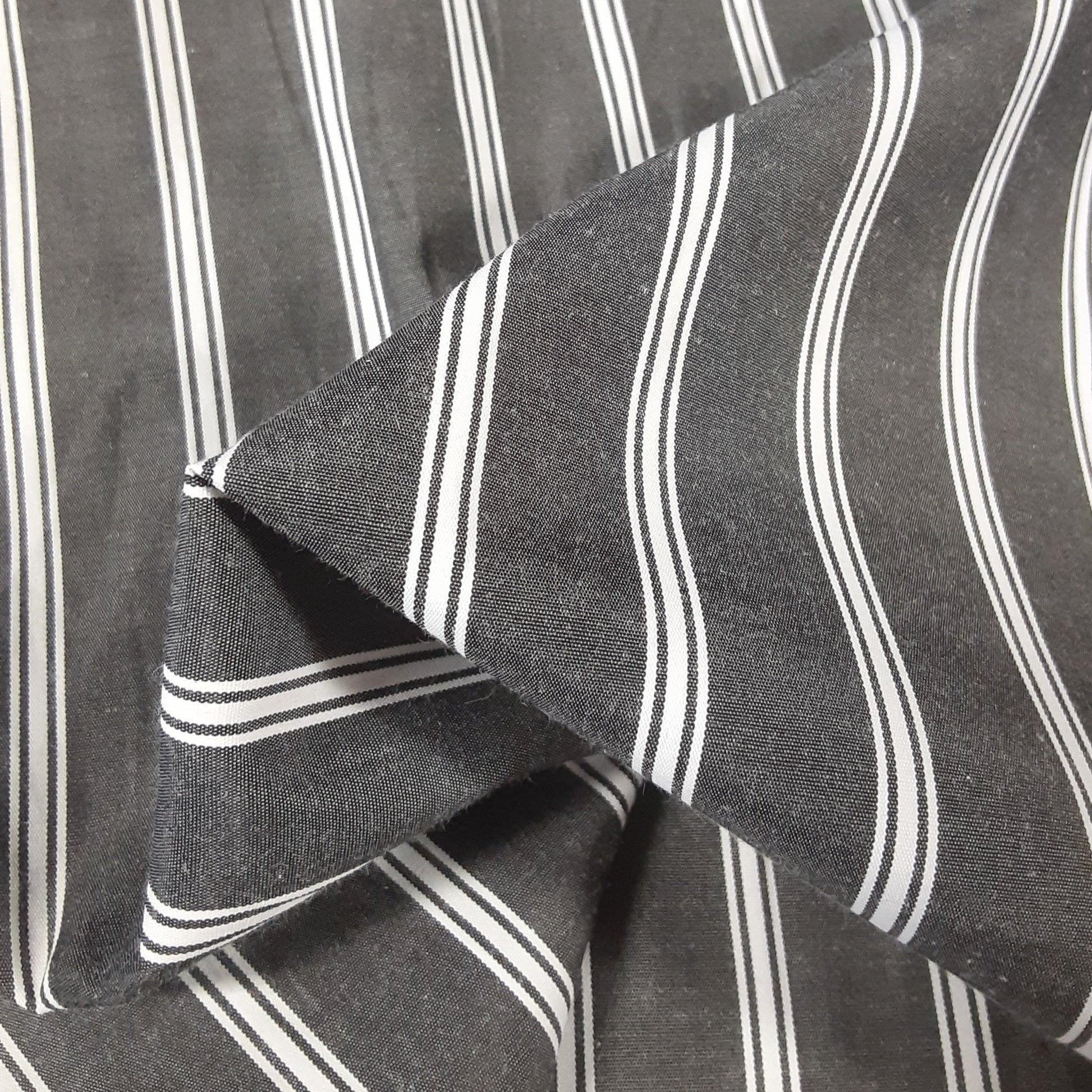 Black/White | Capone Stripe Shirting - SKU 6654 #U147