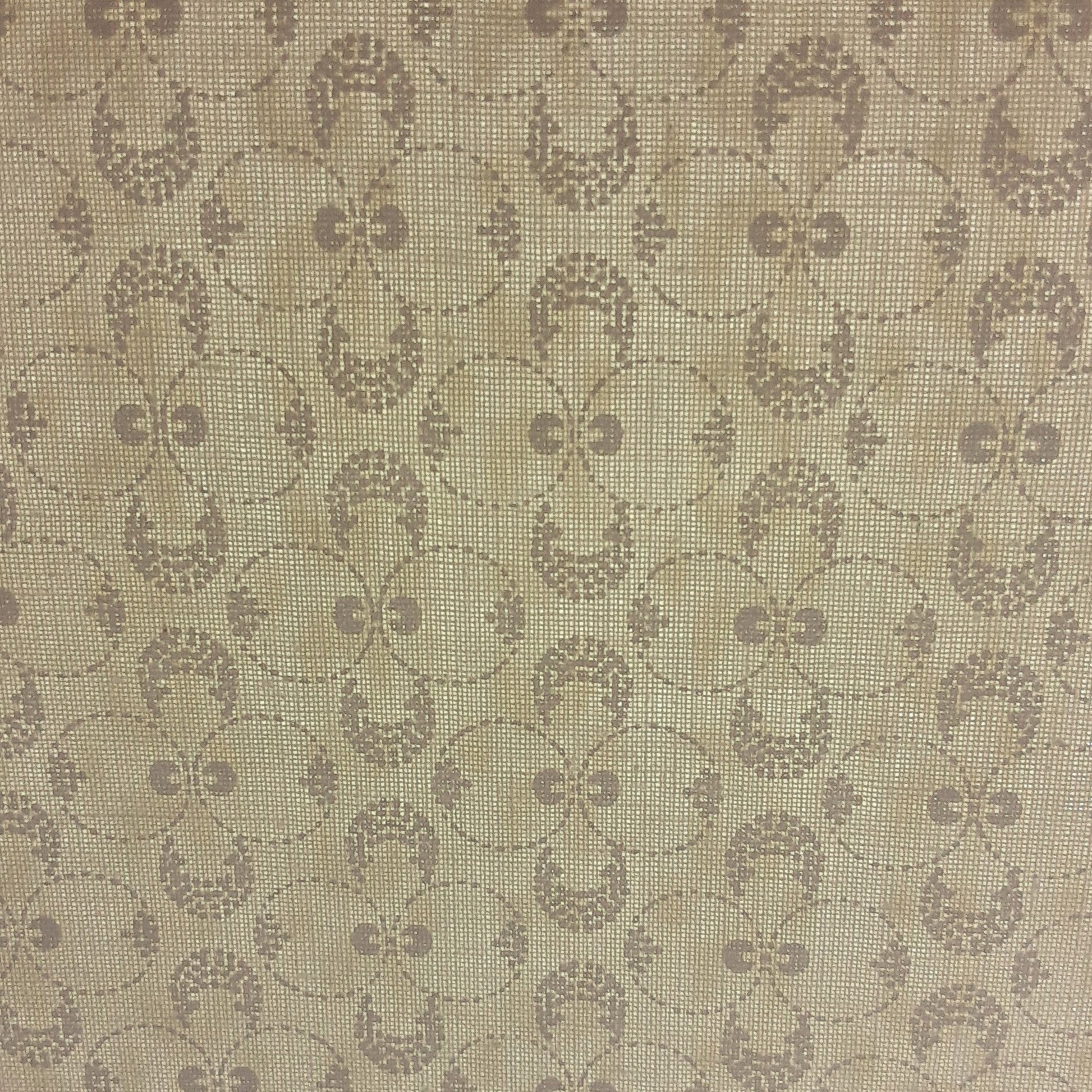 Ivory #U81 Clover Tonal Woven Fabric - SKU 5803B