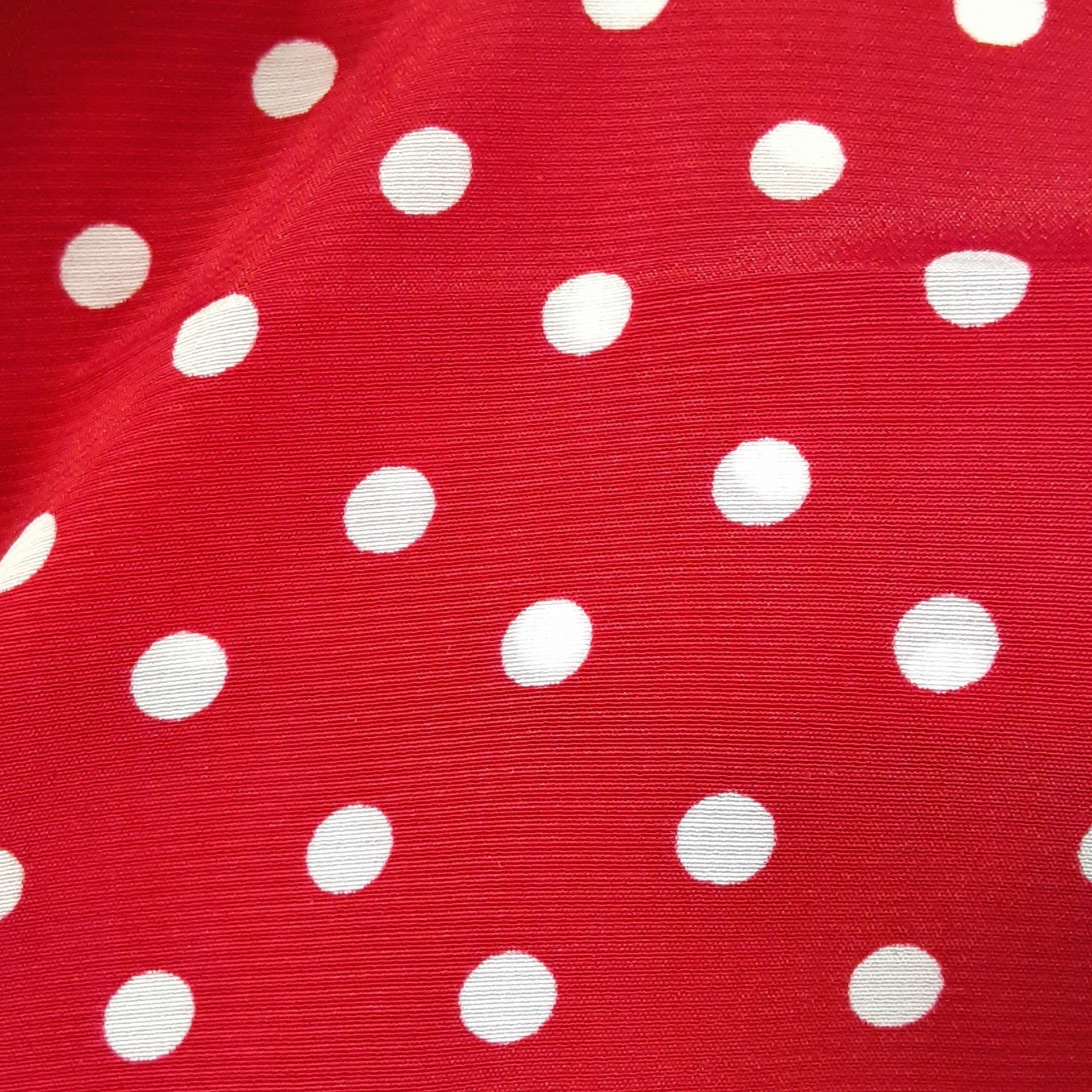Red #S158 Dot Print Koshibo Woven Fabric - SKU 776