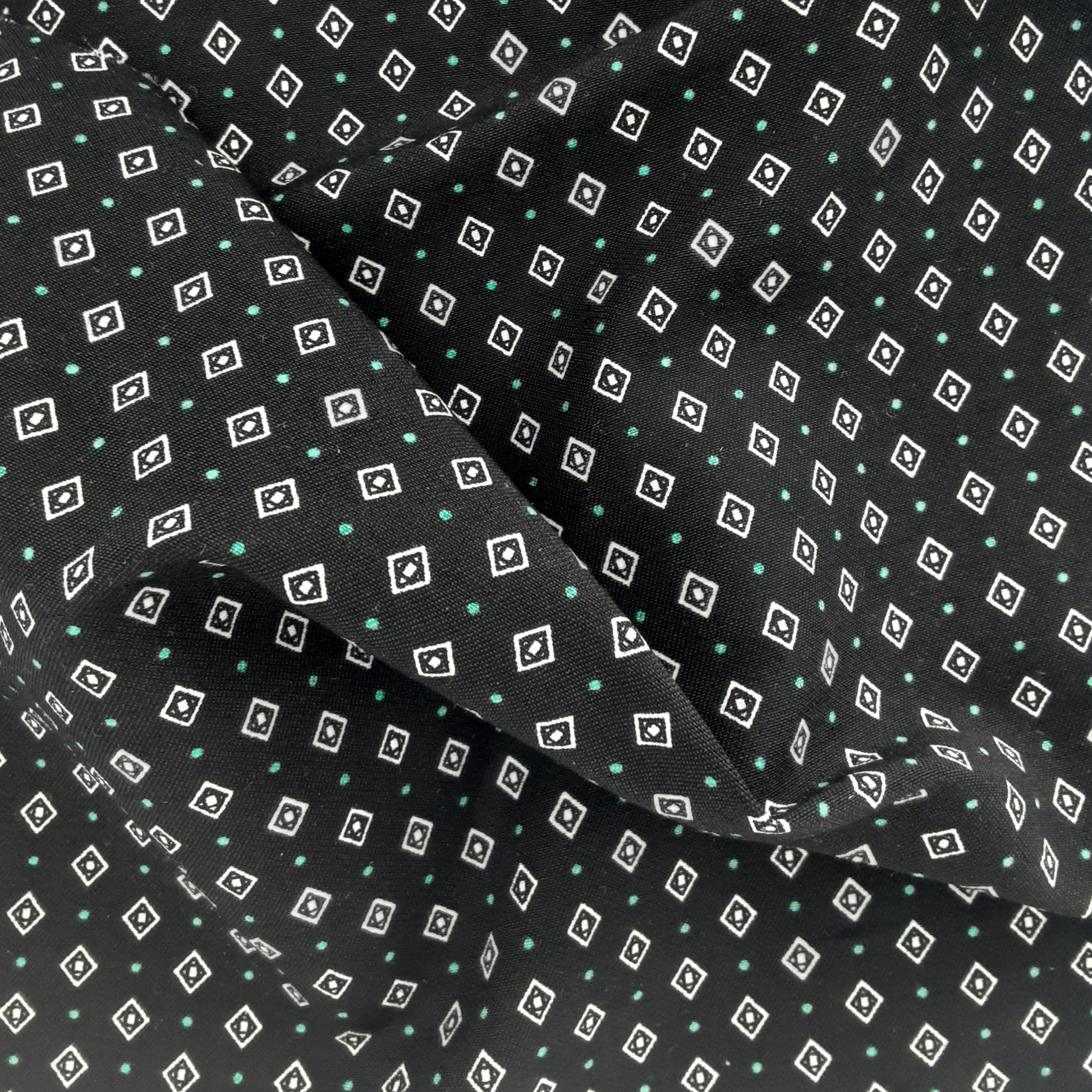 Black #S Diamond Clip Print Woven Fabric - SKU 6686