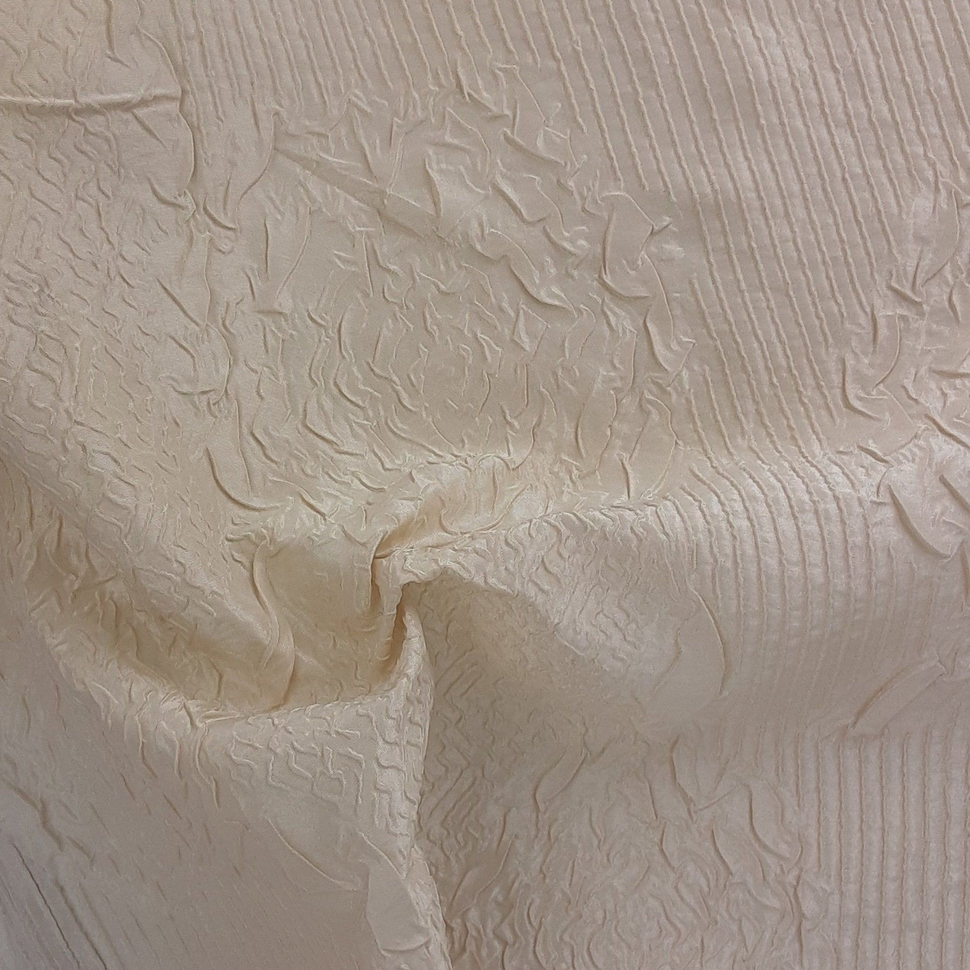 Champagne Crinkle #S180 Devine Taffeta Fancy Woven Fabric - SKU 6683A