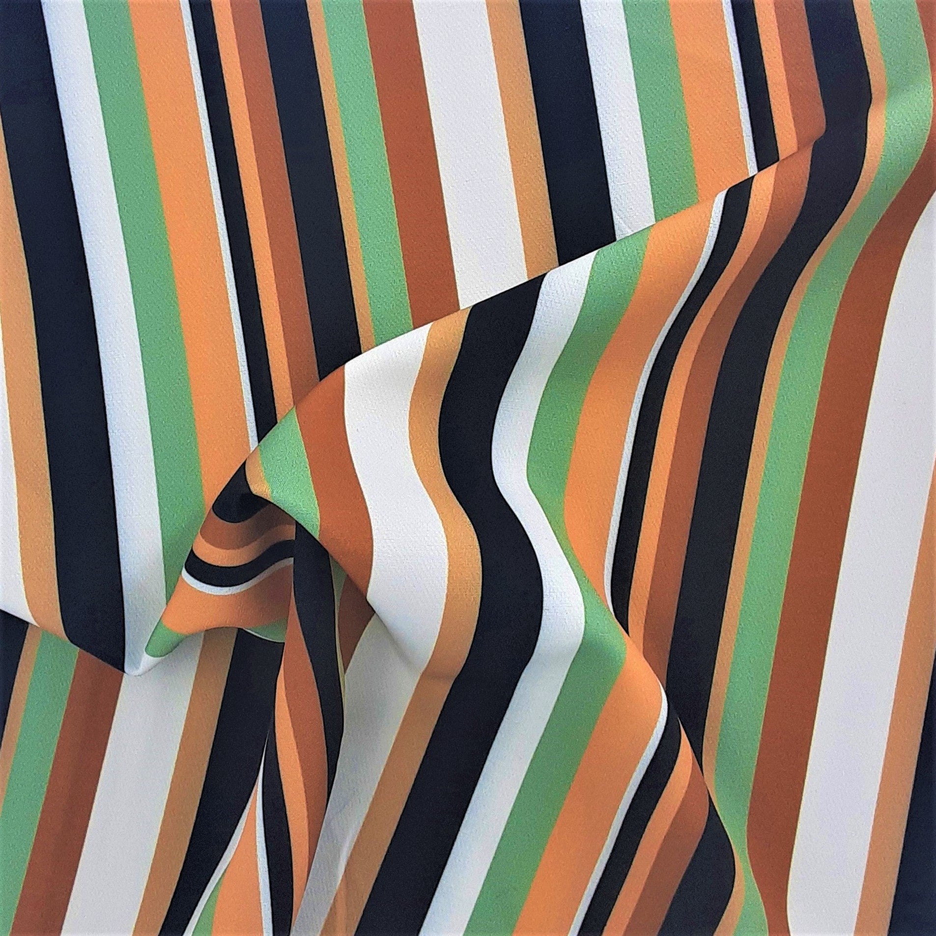 Earth Tone #S Stripe Stretch Woven Print Fabric - SKU 6676