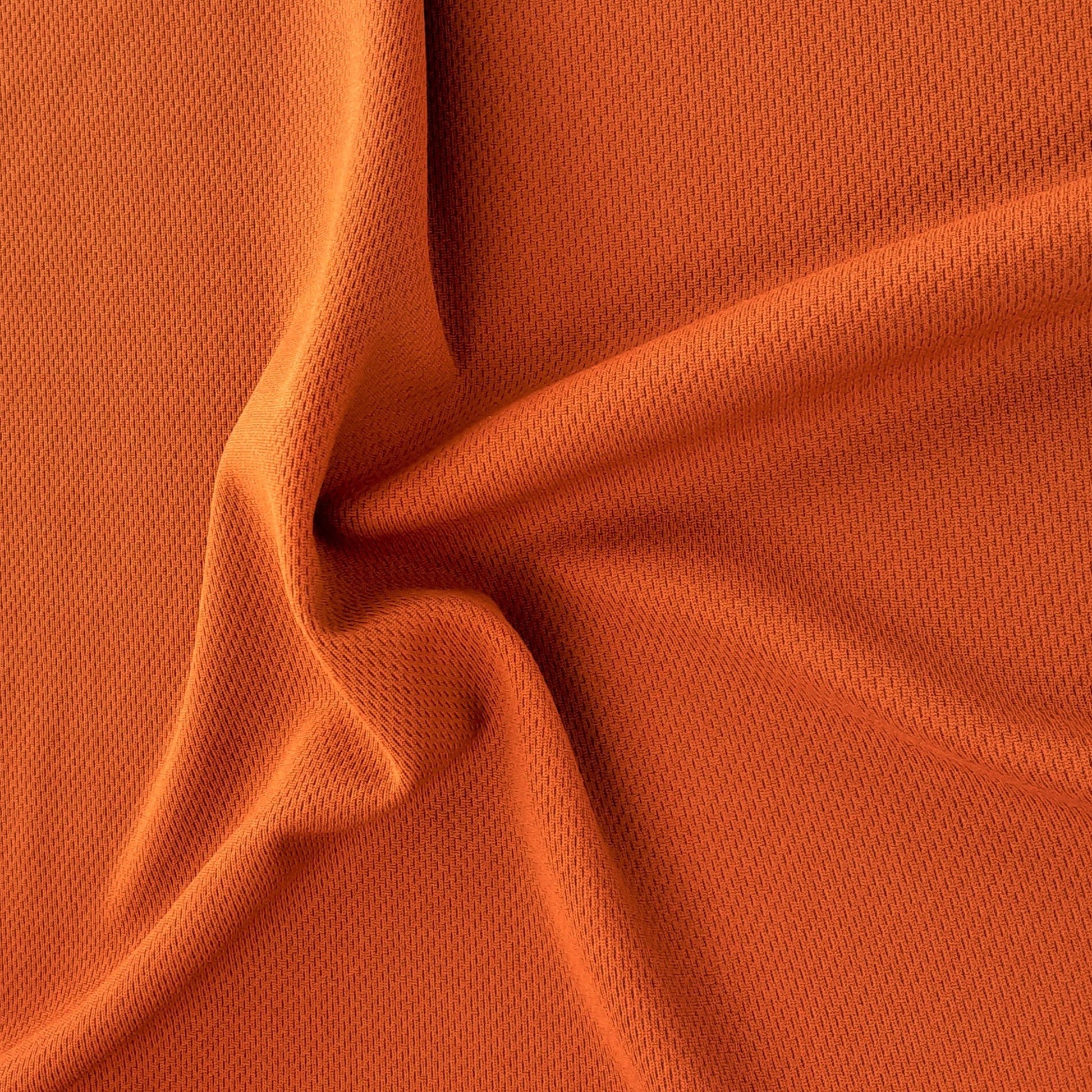 Orange #U127 Dimple Mesh Knit Fabric - SKU 6701
