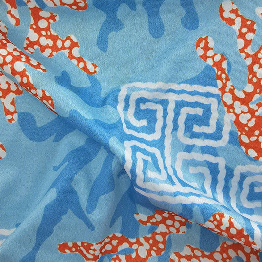 BOGO Blue Ocean #S/183 Jersey Polyester Spandex Print Knit Fabric - SKU 5262a