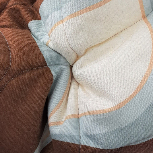 Brown/Aqua Hourglass #S901 Suburban Quilt 6" Reinforced Woven Fabric - SKU 6706D