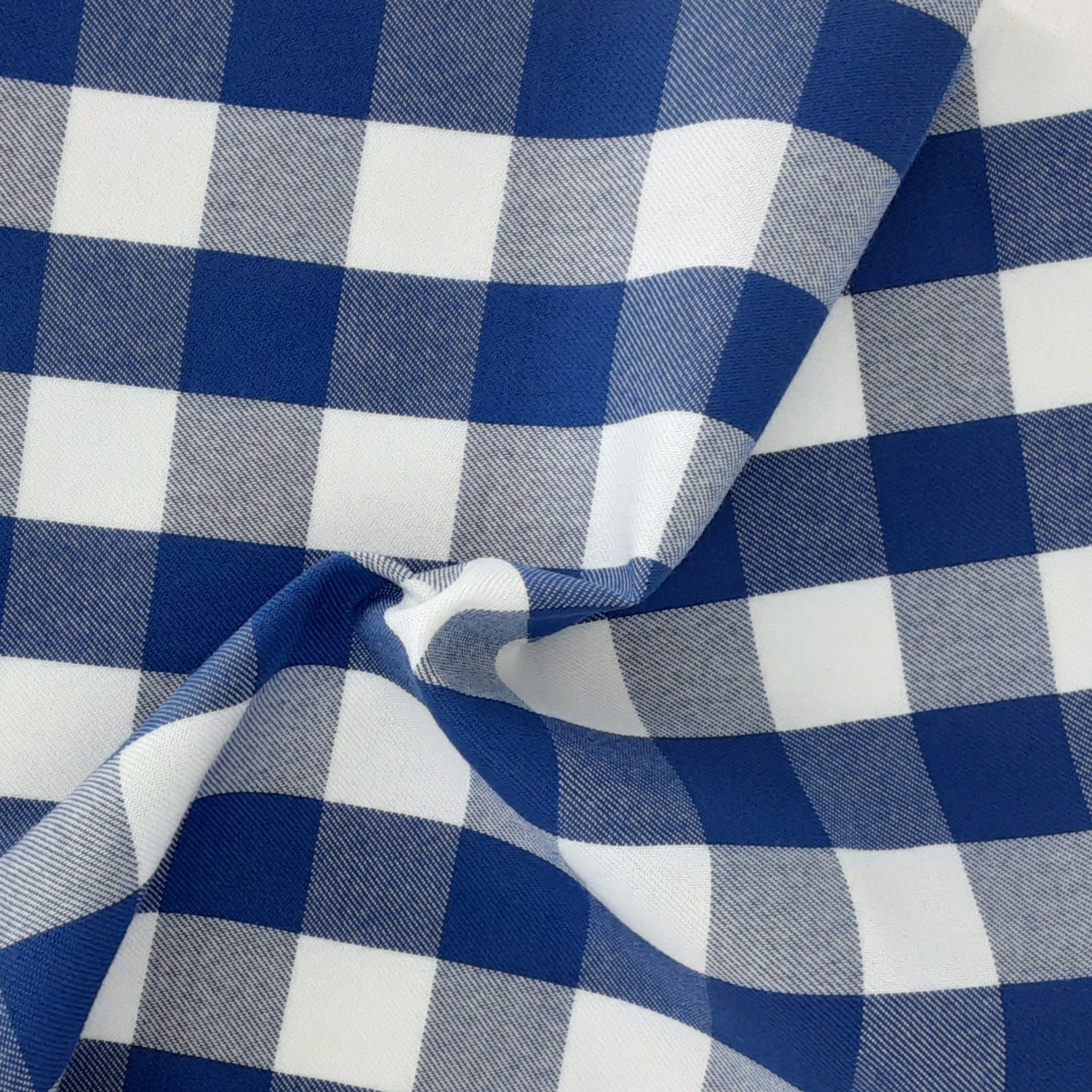 Royal Yarn Dye #S907 Buffalo 1" Check Gaberdine Suiting Woven Fabric - SKU 6629