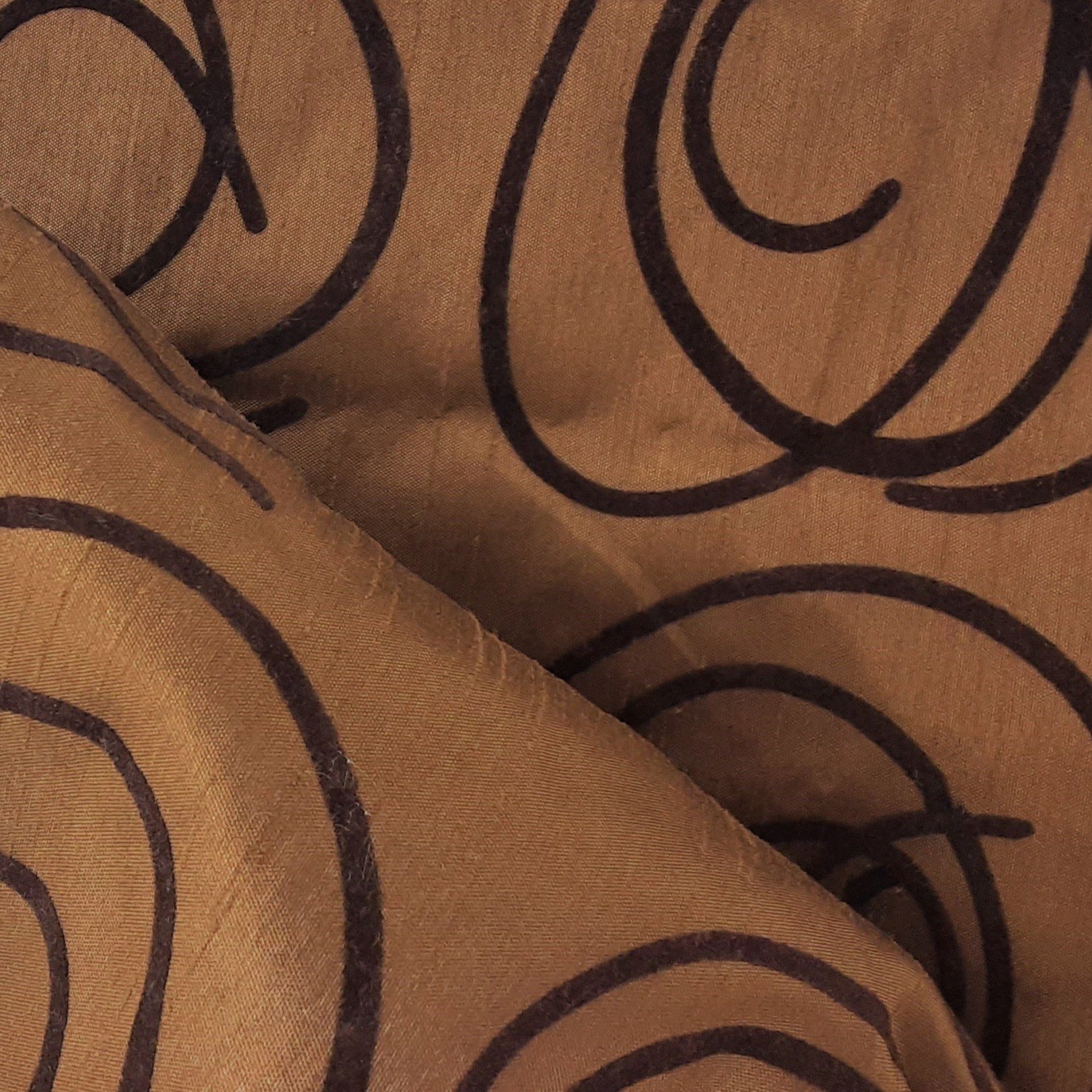 Cappuccino #S180 Swirls Devine Taffeta Fancy Woven Fabric - SKU 6683C