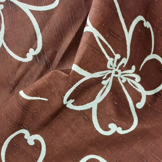 Brown Florette #S180 Shantung Elegant Woven Fabric - SKU 6683C