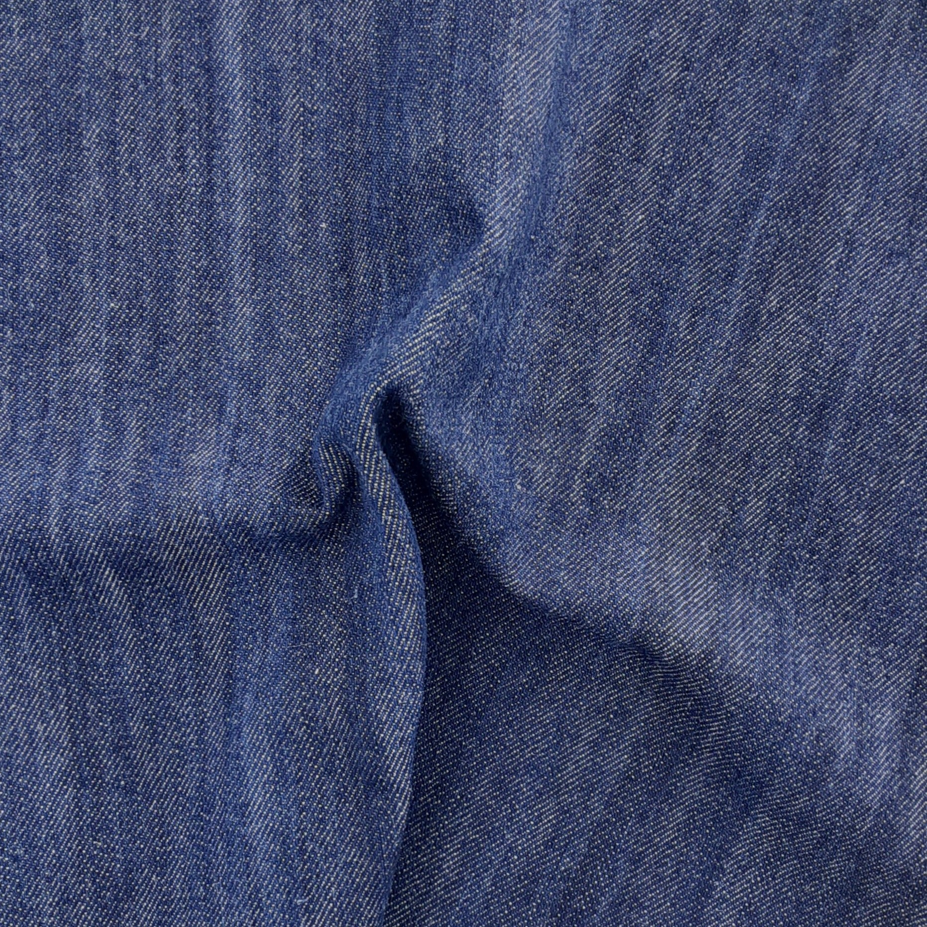Indigo #S819"Made In America" 9.5 Ounce Washed Denim Woven Fabric - SKU #6760