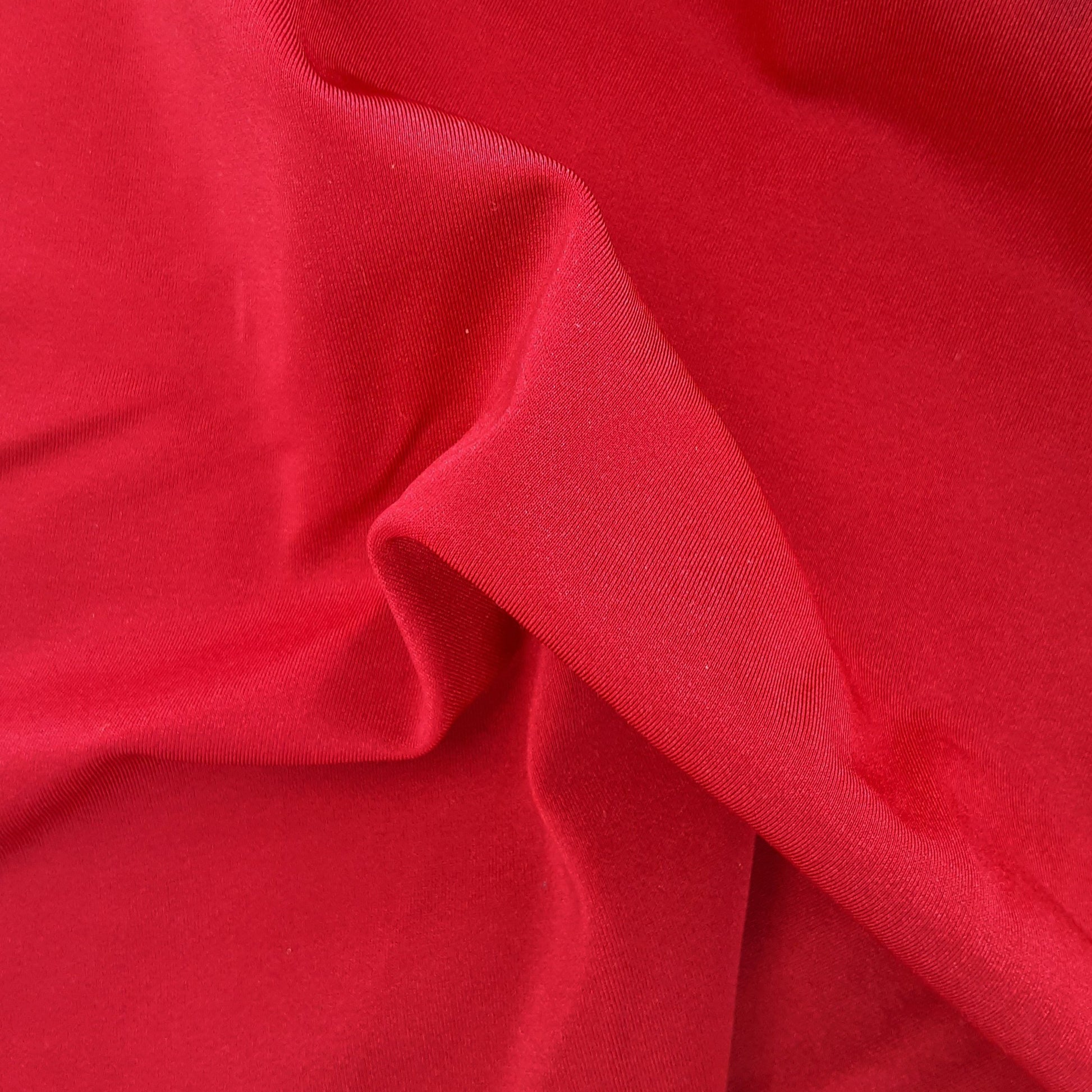 Red #S Shiny 10 Ounce Jersey Polyester/Spandex Knit Fabric - SKU 6764