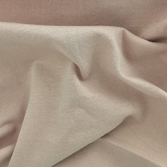Designer Deadstock - Cotton/Spandex Thermal Knit - Pearl - Stonemountain &  Daughter Fabrics
