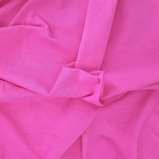 Hot Pink Stretch Cotton Blended Denim