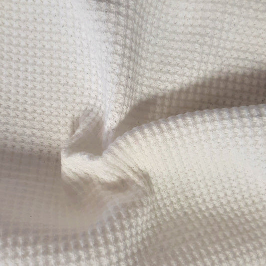 White #S39 Thermal 'Made In America" 12 .5 Ounce Knit Fabric - SKU 6791