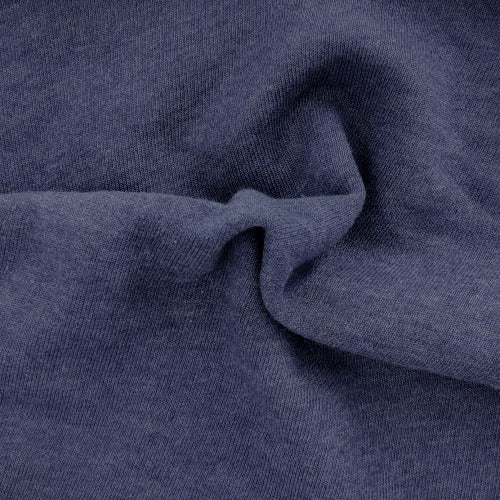 Navy Heather Eco Friendly #S Made In America 14 Ounce Sweatshirt Fleece Fabric -SKU 6820