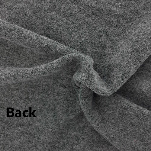 Charcoal Heather Eco Fleece - 8.5oz, Cotton/Poly/Rayon - 50" Roll End