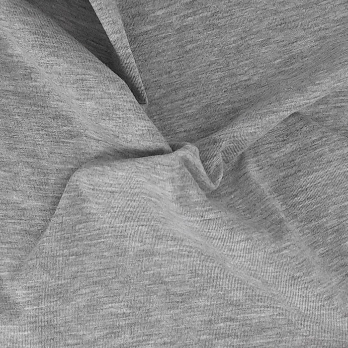 Heather Grey #S Cotton Spandex Jersey 7 Ounce Knit Fabric - SKU 6840B