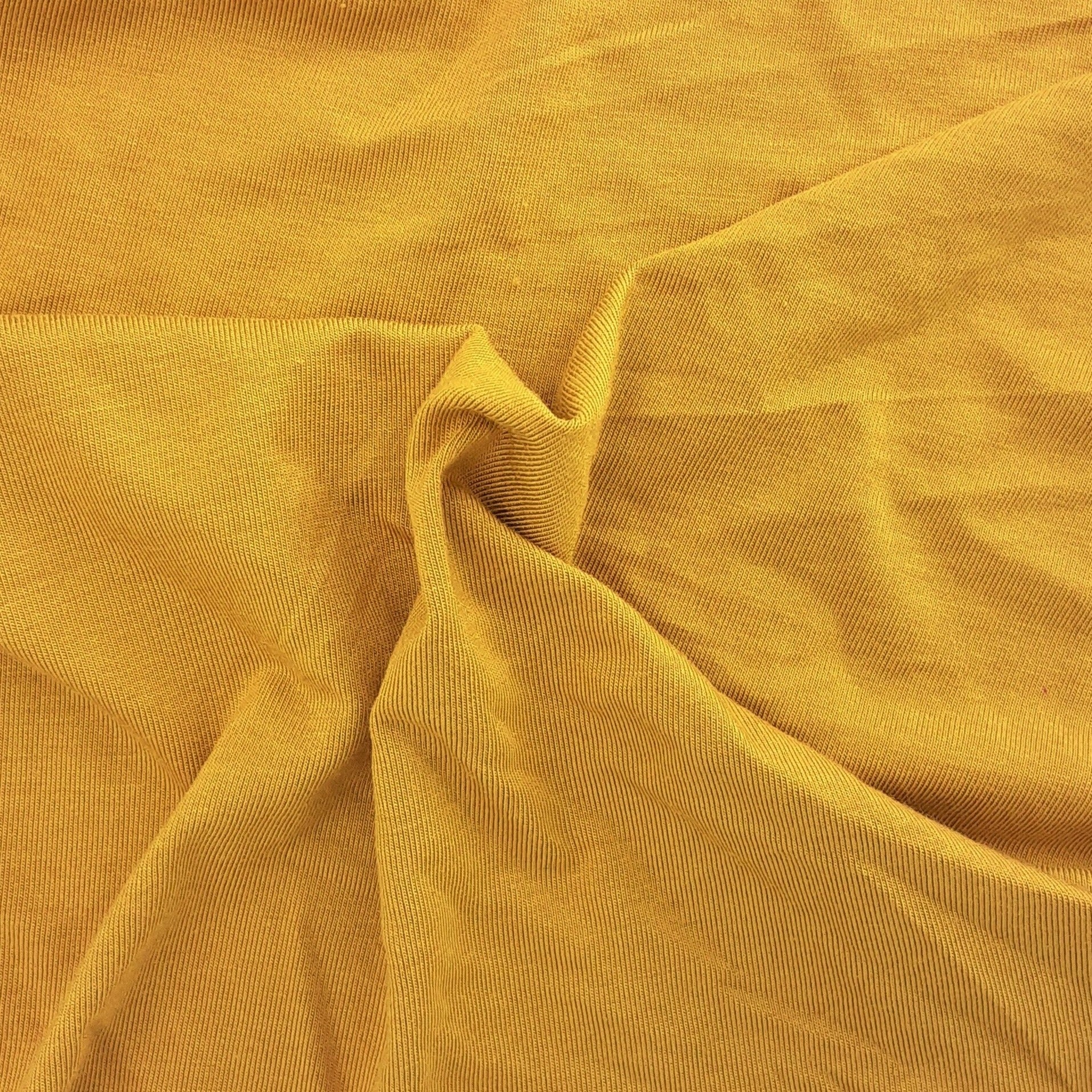 Mustard #U121/123 J. Crew Rayon/Spandex 200GSM Jersey Knit Fabric - SKU 6851B