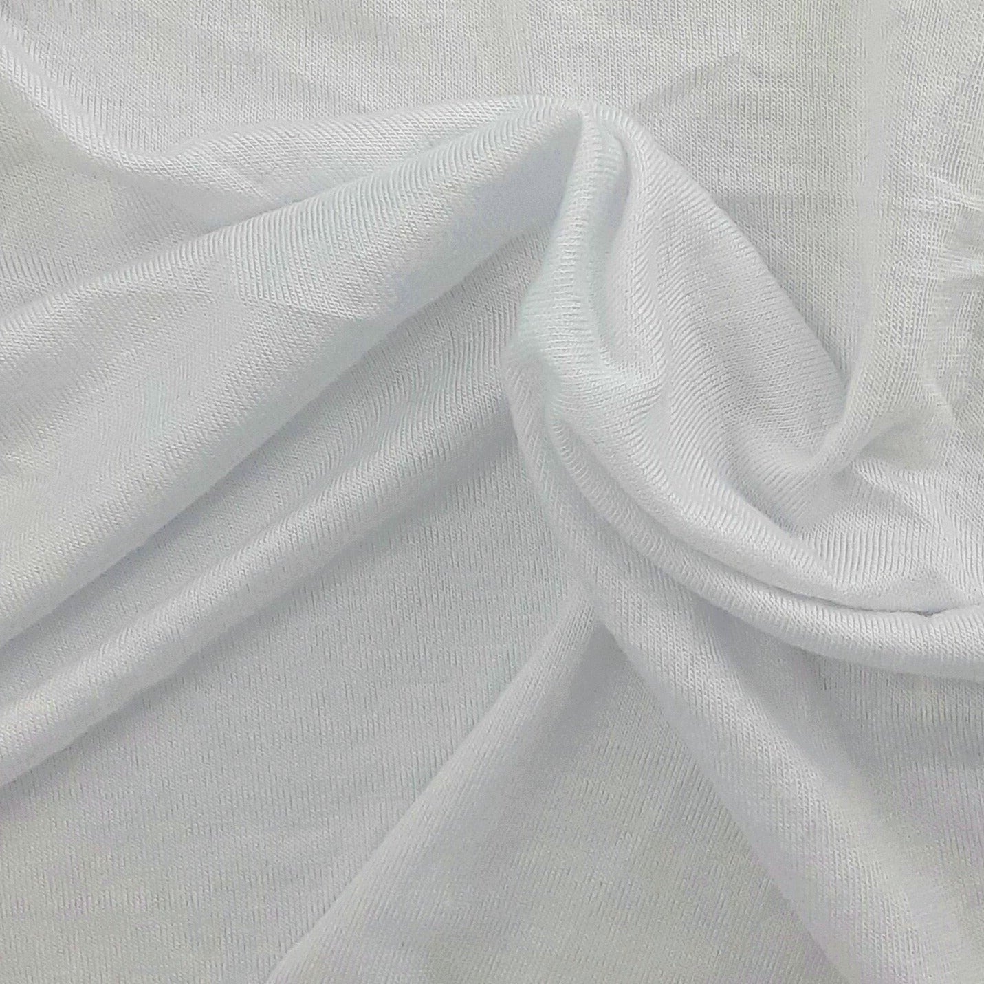 White #U121/123 J. Crew Rayon/Spandex 200GSM Jersey Knit Fabric - SKU 6851C