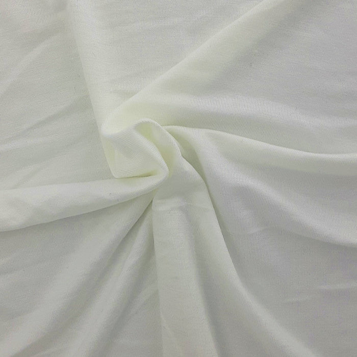 Ivory #U121/123 J. Crew Rayon/Spandex 200GSM Jersey Knit Fabric - SKU 6851C