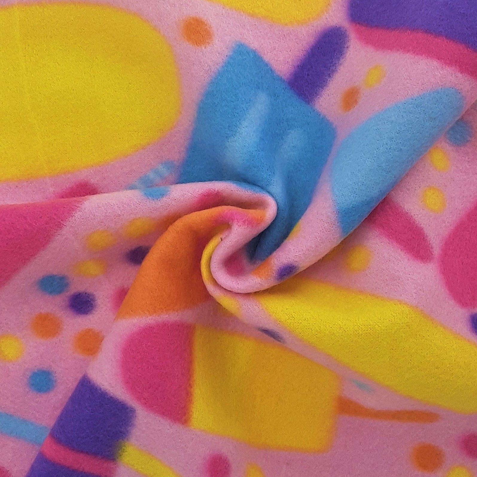 Pink #U5 Popsicles 220 Gram Polar Fleece Knit Fabric- SKU 6854