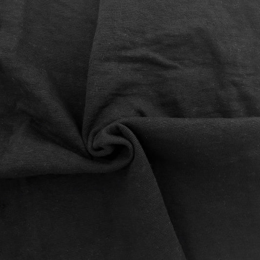 Black #S13 Duo-Fold Double Knit Tubular Jersey Fabric - SKU 6057