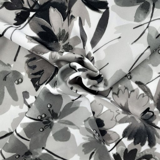 Grey #S/171 Interlock 70 Denier Floral Print Knit Fabric - SKU 6856