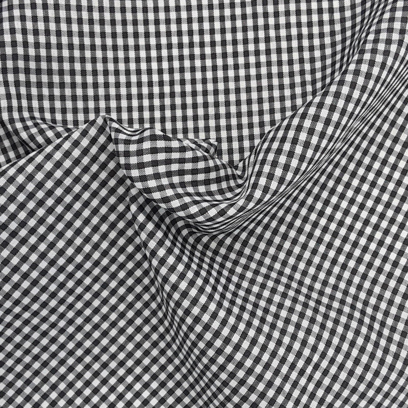 Black/White #S816 Plaid Gingham Shirting Woven Fabric - SKU 6866