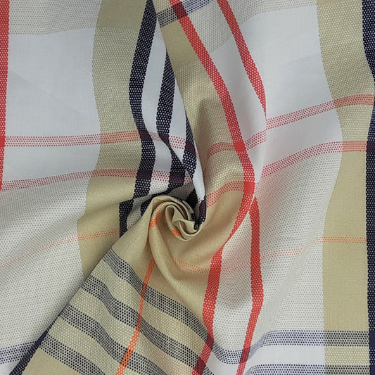 Sandberry #S816/817 Fine Cotton Plaid Shirting Woven Fabric - SKU 6862
