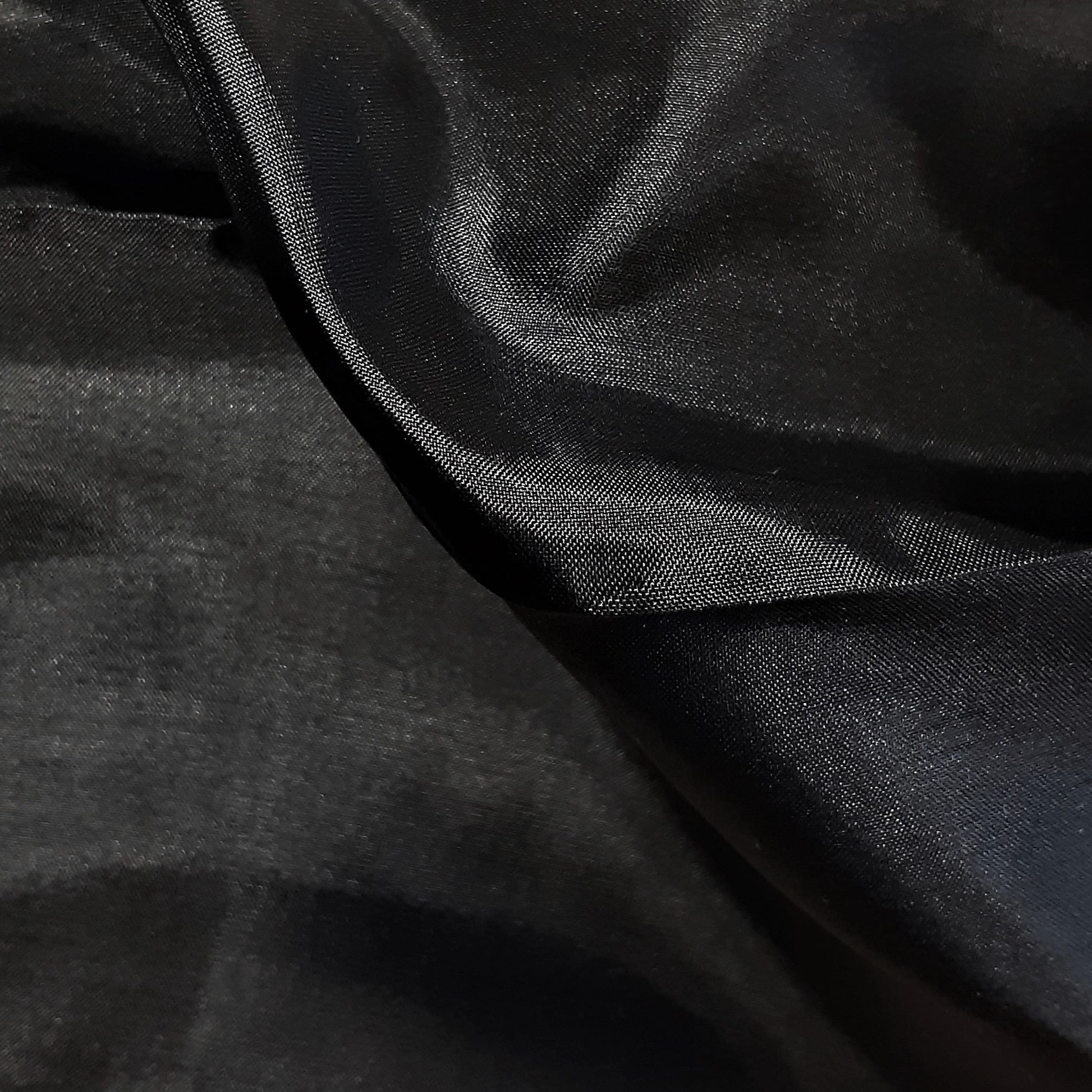 Black #U161 China Silk Woven Fabric - SKU 0579