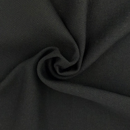Black #U1 Made In America Polyester Wool Suiting Woven Fabric - SKU 6934