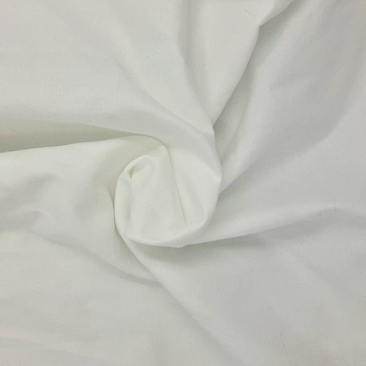 White #S53 Broadcloth Pima Cotton Shirting Woven Fabric SKU - 6939