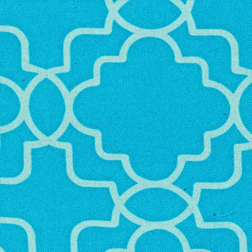 Tile Turquoise ProTuff Waterproof Print Canvas Woven Fabric