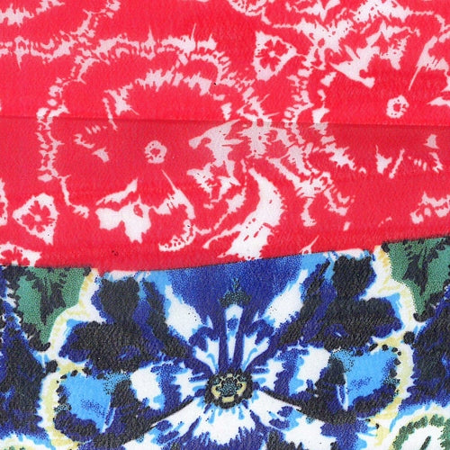 Royal #S148 Mix Chiffon Print Woven Fabric - SKU 6173A