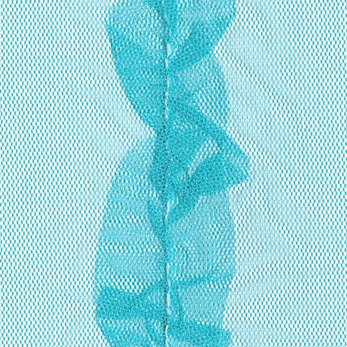 Turquoise Sheer Fantasies Knit 6 Yard Lot Fabric