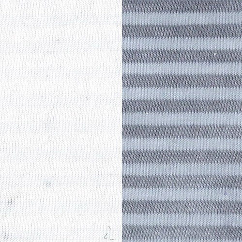 White  3/8 Shadow Stripe Jersey Knit Fabric"