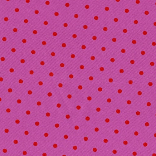 Pink/Red 1/8 Dot Polyester Lycra Print Knit Fabric "