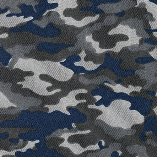 Navy Dimple Mesh Camouflage Knit Fabric
