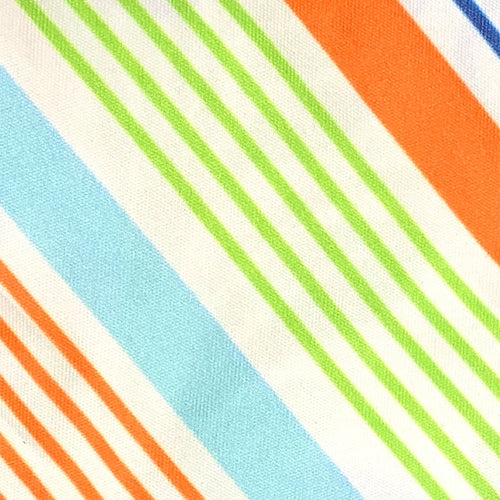 Orange Diagonal Jersey Polyester/Lycra Print Knit Fabric