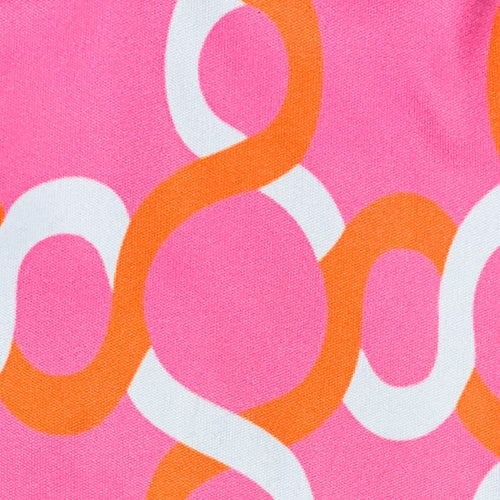 Pink Chain Jersey Polyester/Lycra Print Knit Fabric