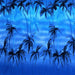 Royal #U16 Palm Tree Stretch Terry Print Knit Fabric - SKU 6908