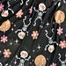 Black/White Dancing Skeleton Butter Soft Knit Fabric - SKU 7003