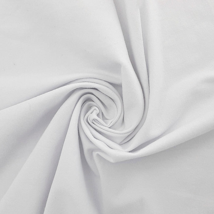 White #S18 Jersey ITY 4-Way Stretch 220 Gram Knit Fabric - SKU 7030