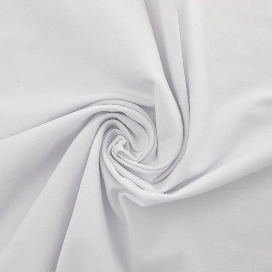 White #/KK Double Knit Ponte De Roma Made In America Fabric - SKU 7044