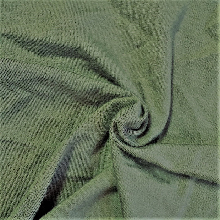 Army Olive #U J. Crew 250 Gram Rayon/Spandex Jersey Knit Fabric - SKU 7069D